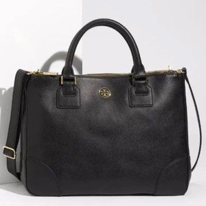 Tory Burch Large Black Satchel Bag